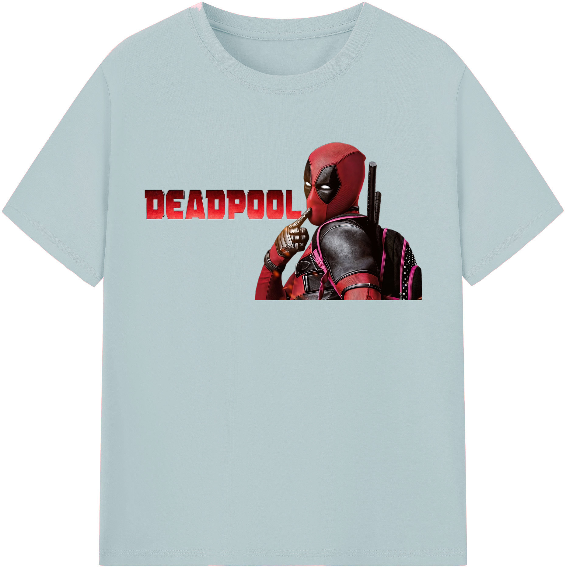 （画像用） Deadpool デッドプール 綿100％半袖Tシャツ（フロントプリント）